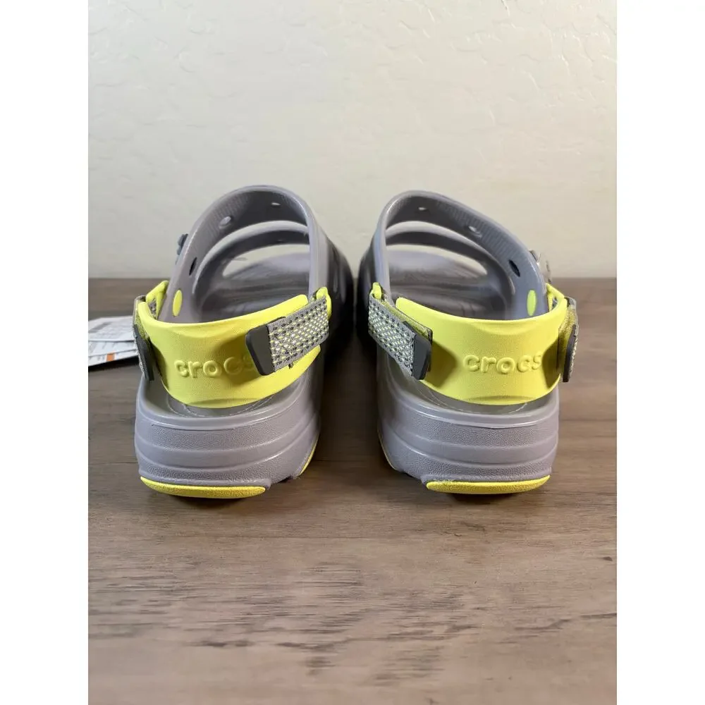 Crocs Classic All-Terrain Sandal Grey‎ Lime Green 207711-1FH Mens 13 Womens 15